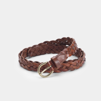 Vintage Cowhide Woven Belt
