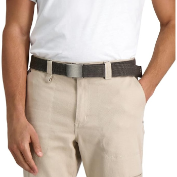Men's Webbing Belt with Plaque Buckle