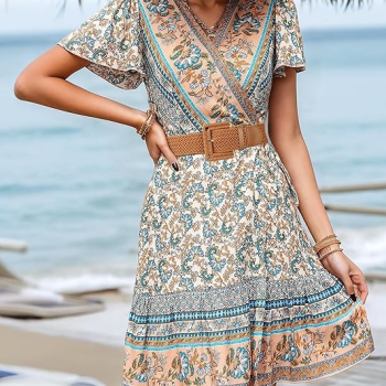 Women Wide Wicker Belt