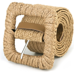 Women Wide Elastic Braided Belt