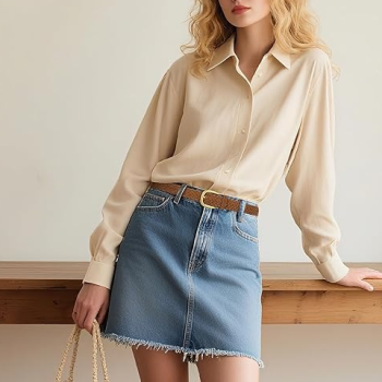 Women Suede Braided Belt