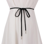 Women Cotton Braided Tie Belt