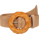 Women Fashion Straw Woven Elastic Belt