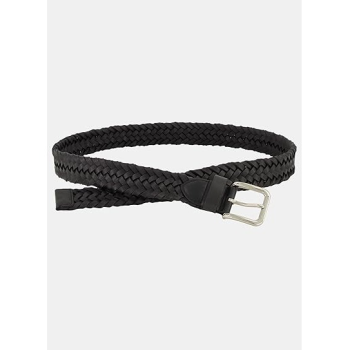 Men's 35mm Wide Woven Leather Belt