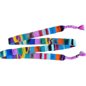 Single Colorful Hand-Woven Textile Belt