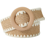 Women Straw Woven Elastic Belt