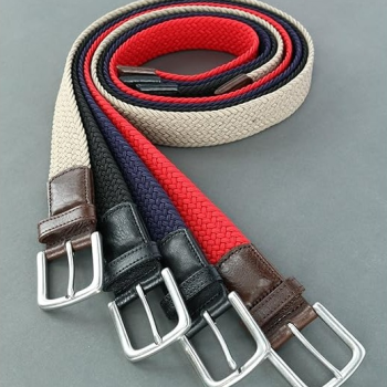 Solid Color Elastic Braided Belt